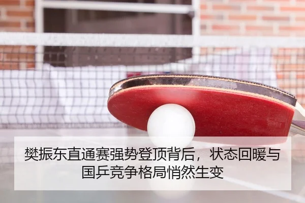 樊振东直通赛强势登顶背后，状态回暖与国乒竞争格局悄然生变